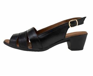 Borovo kožna ženska sandala, Crna